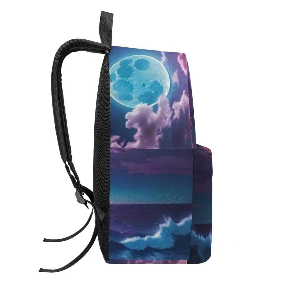 Purple Sunset Backpack | Calming Seascape School Bag - Iron Phoenix GHG