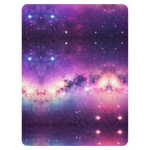 Purple Galaxy Sherpa Blanket - Flat Layout on White | Our Phoenix Rise