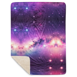 Purple Galaxy Sherpa Blanket - Folded Stack Detail | Our Phoenix Rise