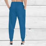 Blue Surfer Print Joggers - Drawstring and waistband detail | Our Phoenix Rise