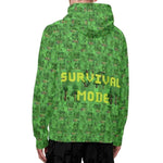 Survival Game Zip Hoodie | Pixel Block World Sweatshirt