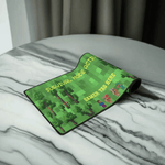 Block World Gaming Desk Mat - Close Up of Diverse Pixelated Game Characters and Scenery | Our Phoenix Rise