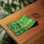 Block World Gaming Desk Mat - Close Up of 'Survival Mode Active' Green Text on Pixel Background | Our Phoenix Rise