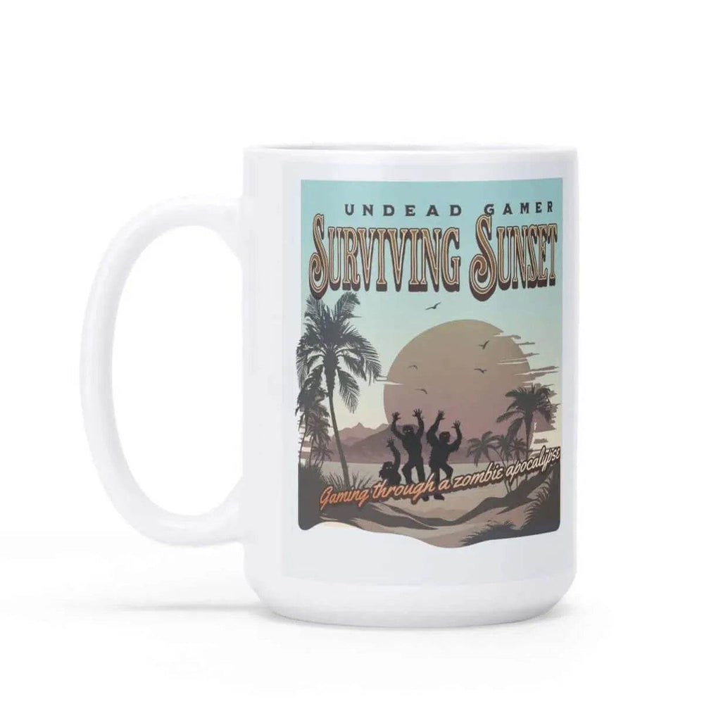 Zombie Gamer Coffee Mug 15oz White