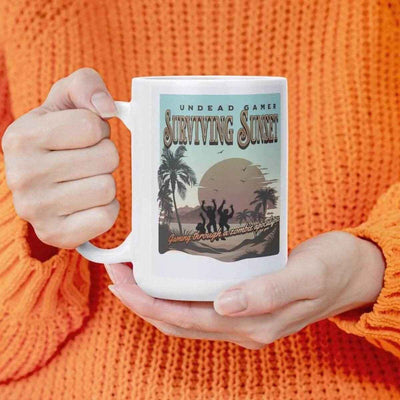 Zombie Survival Gamer Mug | Undead Sunset Coffee Cup