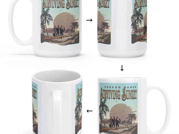 Zombie Survival Gamer Mug | Undead Sunset Coffee Cup