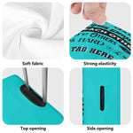 Teal Gamer Luggage Cover | Family Rules Travel Protector