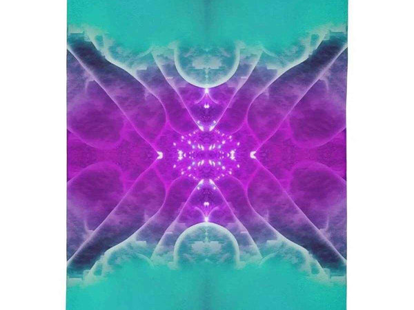 Sacred Geometry Blanket | Teal Purple Yoga Gaming Throw