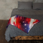 Patriotic Fireworks Soft Touch Throw Blanket - 50x60 draped over chair lifestyle | Our Phoenix Rise