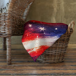 Patriotic Fireworks Soft Touch Throw Blanket - 50x60 folded in wicker basket | Our Phoenix Rise