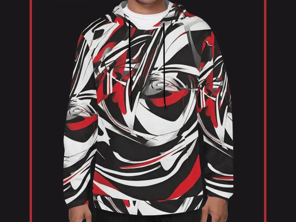 Kinetic Swirl Lightweight Gamer Hoodie - Eco Style - Iron Phoenix GHG