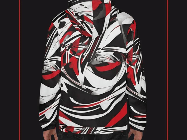 Kinetic Swirl Lightweight Gamer Hoodie - Eco Style - Iron Phoenix GHG