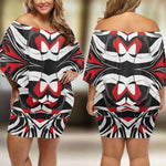 Kinetic Swirl Abstract Print Wrap Dress - Shoulder and Sleeve Detail | Our Phoenix Rise