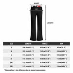 Black Flare Pants Patterned Waistband Detail Front | Our Phoenix Rise