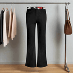 Black Flare Pants Patterned Waistband - Style Feature Close-up | Our Phoenix Rise