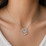 Meaningful Necklace for Girlfriend - Lifestyle Mockup on Model | Our Phoenix Rise