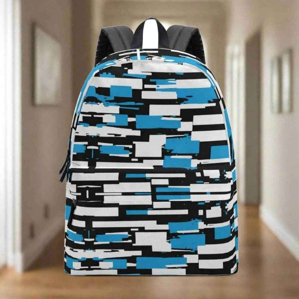 Blue Abstract School Backpack S-L