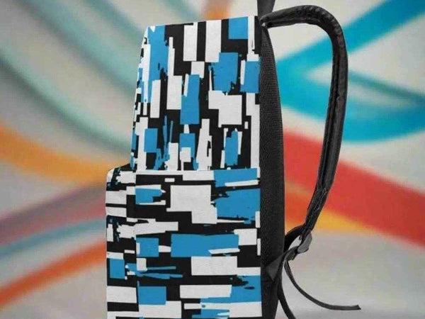 Blue Abstract Backpack | Modern Gamer School Bag