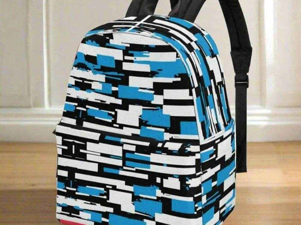 Blue Abstract Backpack | Modern Gamer School Bag