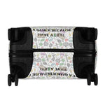 Gamer Slogan Luggage Cover Funny Travel Protector Detailed View 5 | Our Phoenix Rise