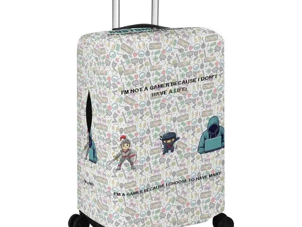 Gamer Slogan Luggage Cover | Funny Travel Protector