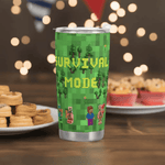 Survival Mode Pixel Art Travel Mug Detailed View 9 | Our Phoenix Rise