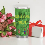 Survival Mode Pixel Art Travel Mug Detailed View 4 | Our Phoenix Rise