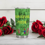 Survival Mode Pixel Art Travel Mug Detailed View 12 | Our Phoenix Rise