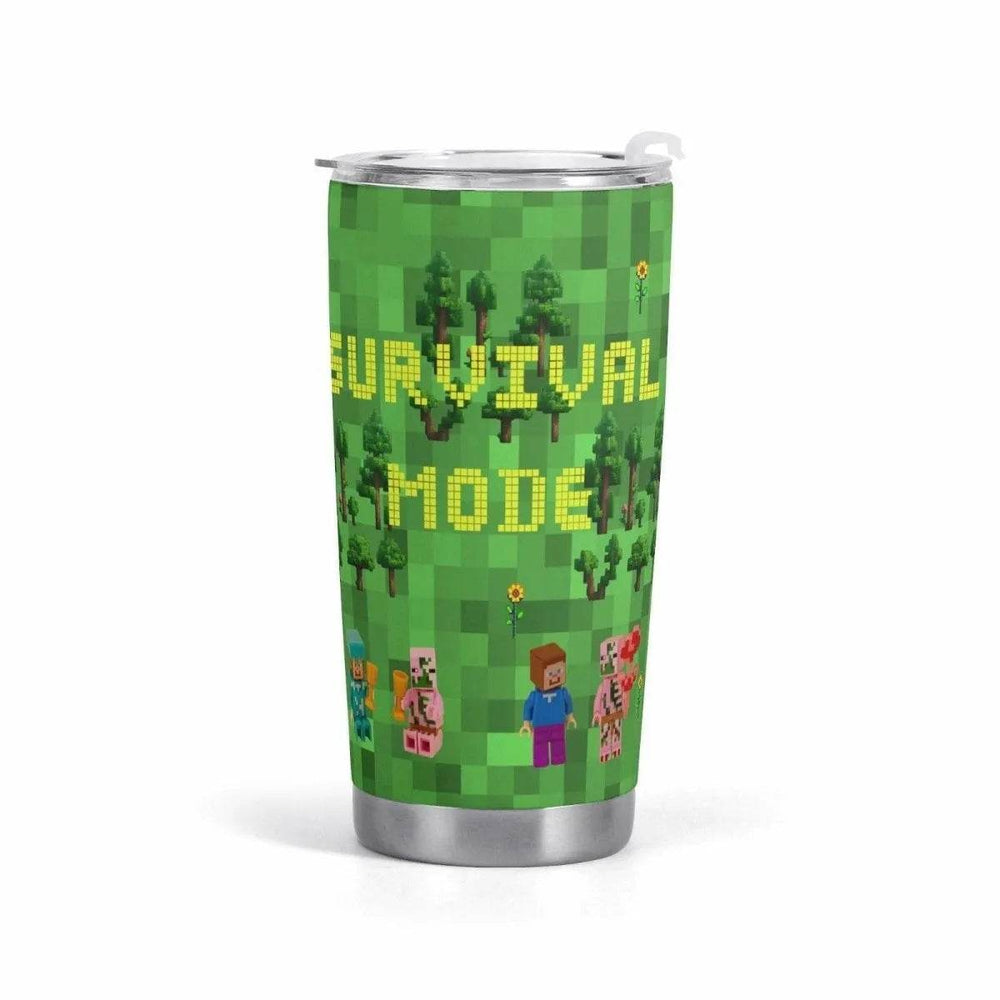 Survival Mode Pixel Art Travel Mug