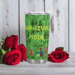 Survival Mode Pixel Art Travel Mug Detailed View 11 | Our Phoenix Rise