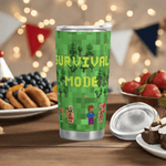 Survival Mode Pixel Art Travel Mug Detailed View 7 | Our Phoenix Rise