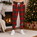 Ugly Christmas Plaid Joggers - Red Tartan Folded Lifestyle Shot | Our Phoenix Rise