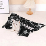 Personalized Marble Pet Blanket - White Cat Peeking from Under Blanket - Detail 15 | Our Phoenix Rise