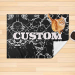 Personalized Marble Pet Blanket - Black and White Design with Ginger Cat - Detail 13 | Our Phoenix Rise