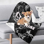 Personalized Marble Pet Blanket - Corgi Puppy Sitting on Folded Blanket - Detail 14 | Our Phoenix Rise