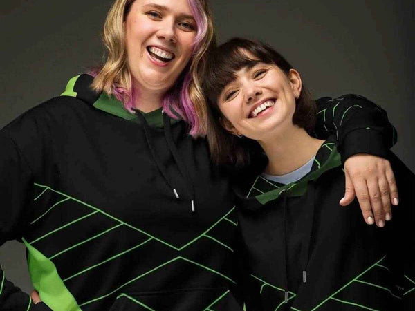 "Neon Grid" Unisex brushed Fleece Hoodie | Iron Phoenix