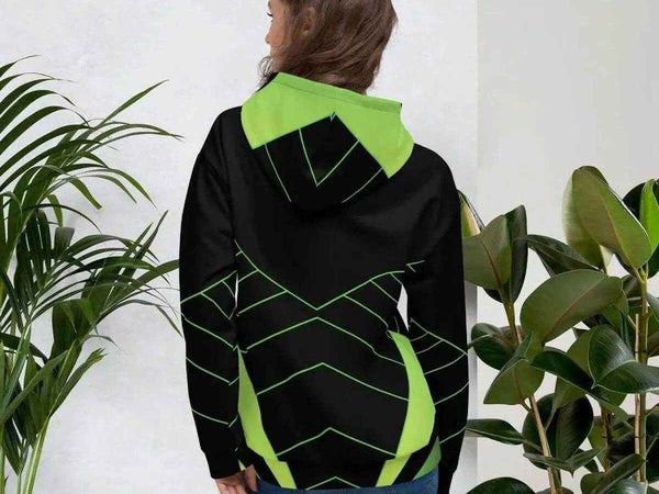 "Neon Grid" Unisex brushed Fleece Hoodie | Iron Phoenix