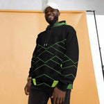 "Neon Grid" Unisex brushed Fleece Hoodie | Iron Phoenix