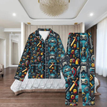 Pixel Gamer Pajama Set | Retro Gaming Loungewear - Iron Phoenix GHG