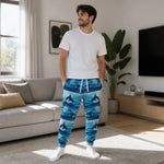Unisex Ocean Waves Joggers - Dolphin Print Athletic Joggers - lifestyle lifestyle mockup | Our Phoenix Rise