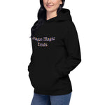 Dragon Magic Exists Pullover Hoodie - Black left front view | Our Phoenix Rise