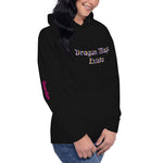 Dragon Magic Exists Pullover Hoodie - Black right front view | Our Phoenix Rise