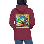 Dragon Magic Exists Pullover Hoodie - Maroon back view | Our Phoenix Rise