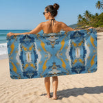 Vibrant Abstract Beach Towel - person holding on beach | Our Phoenix Rise