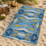 Vibrant Abstract Beach Towel - lifestyle on beach | Our Phoenix Rise