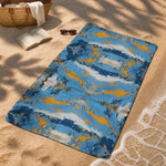 Vibrant Abstract Beach Towel - laid out on sand | Our Phoenix Rise