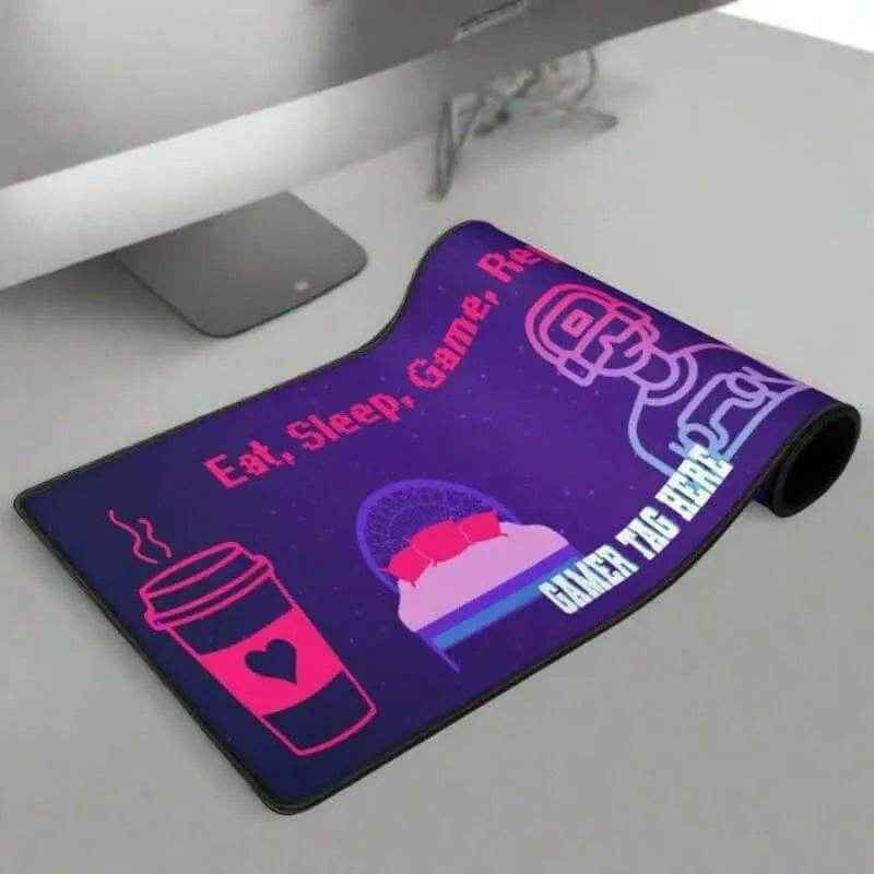 Personalized Gaming Mouse Pad Eat Sleep Game Repeat