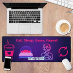 Custom Gamer Desk Mat Eat Sleep Game Repeat Mouse Pad Detailed View 3 | Our Phoenix Rise