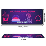 Custom Gamer Desk Mat | Eat Sleep Game Repeat Mouse Pad - Iron Phoenix GHG