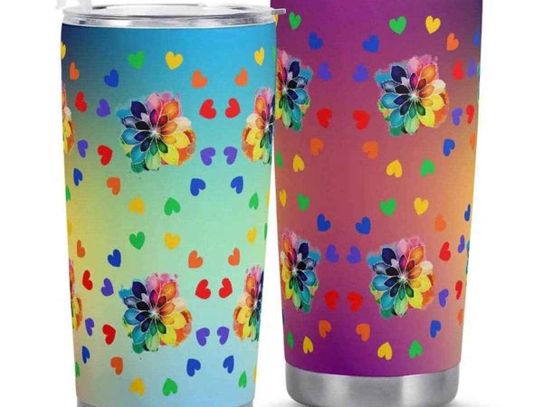 Vibrant Floral Insulated Car Cup | Iron Phoenix GHG